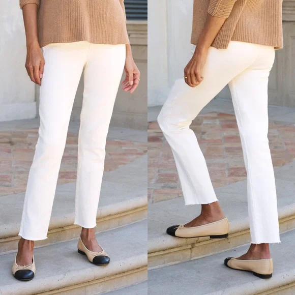 Frank & Eileen Derry Illusion Pull-On Jean Cream 31 - Picture 2 of 7